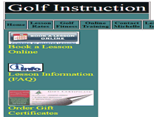 Tablet Screenshot of progolflesson.com